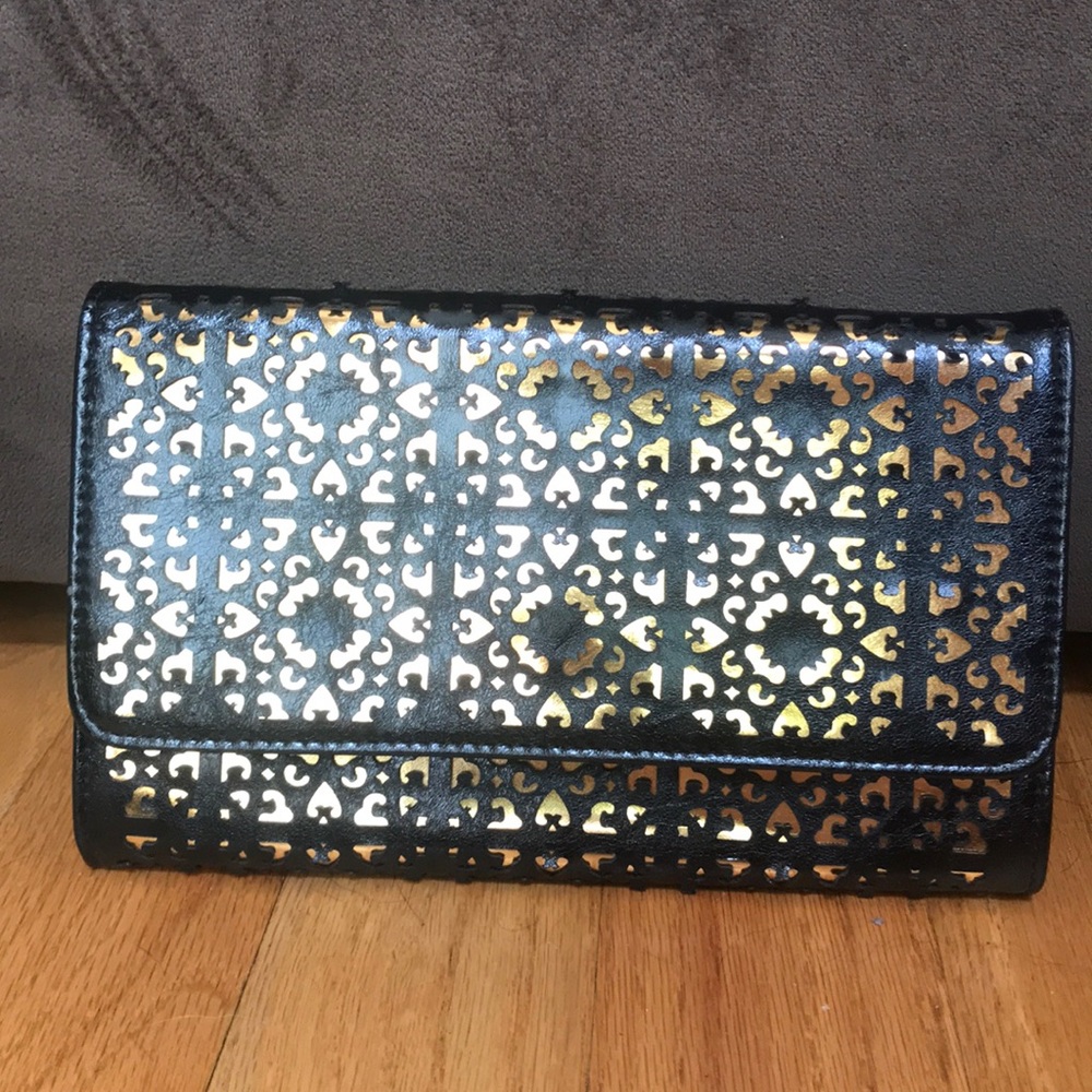 Black and gold clutch